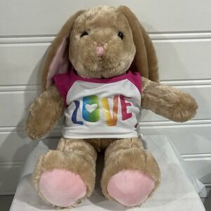 BUILD A BEAR  BUNNY RABBIT   PLUSH  STUFFED Animal Love Shirt Soft 22" Toy